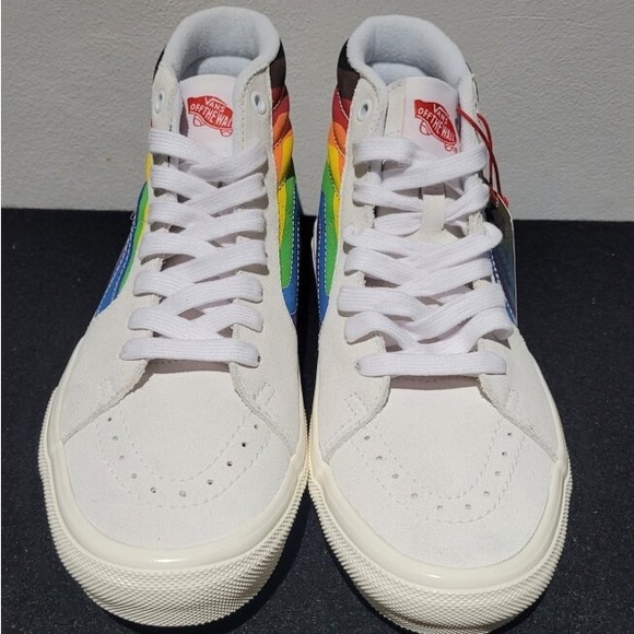MENS 11 PRIDE RAINBOW TENNIS SHOES VANS SKATE - Picture 2 of 7
